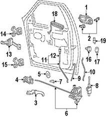 Foto de Motor Actuador de Seguro Elctrico de la puerta Original para Ford  Lincoln Mercury Marca FORD Nmero de Parte 6L3Z25218A42AA