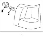 Foto de Zcalo de Luz de Cruce Original para Ford Explorer Ford Ranger Ford Focus Lincoln Navigator Marca FORD Nmero de Parte F1TZ13411C