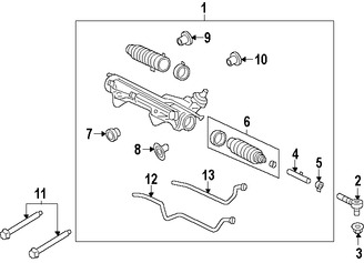 Foto de Conjunto Botas Fuelle Pi�on y Cremallera Original para Ford Expedition Ford F-150 Lincoln Navigator Marca FORD N�mero de Parte 7L1Z3332AA