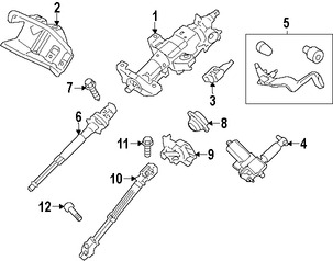 Foto de Columna de Direccion Original para Lincoln Navigator Marca FORD Nmero de Parte 9L7Z3C529A