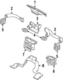 Foto de Ducto de Aire del Panel de Instrumentos Original para Lincoln Navigator Ford Expedition Marca FORD Nmero de Parte 7L1Z18C420A