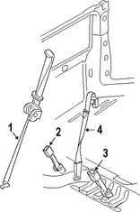 Foto de Receptaculo del Cinturon de Seguridad Original para Lincoln Navigator Ford Expedition Marca FORD Nmero de Parte 7L1Z7860044AA