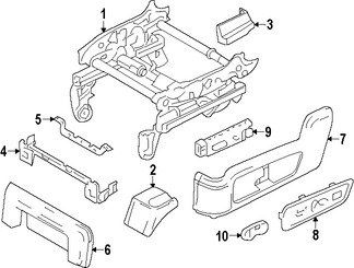 Foto de Cubierta de Riel de Asiento Original para Ford Expedition Lincoln Navigator Marca FORD Nmero de Parte 7L1Z7862162CA