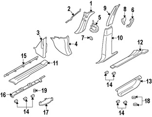 Foto de Travesa Original para Ford Expedition Lincoln Navigator Marca FORD N�mero de Parte BL1Z7813208AA
