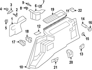 Foto de Interruptor Asiento Elctrico Original para Lincoln Navigator Marca FORD Nmero de Parte 7L1Z14C715AA