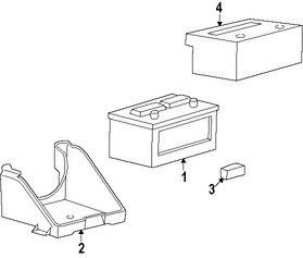 Foto de Cubierta de batera Original para Ford Lincoln Marca FORD Nmero de Parte 1L3Z10A682AA