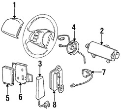 Foto de Cable Espiral Bolsa de Aire Original para Lincoln Navigator 1999 2000 2001 2002 Lincoln Blackwood 2002 Marca FORD Nmero de Parte YL7Z14A664AA