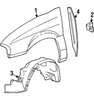 Foto de Guardafango Original para Mercury  Ford Freestar Marca FORD Nmero de Parte 6F2Z16005AA