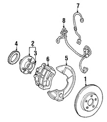 Foto de Cubierta de Polvo de Frenos Original para Ford Freestar Mercury Marca FORD Nmero de Parte 3F2Z2K004AA