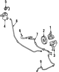 Foto de Polea de Bomba de Direccin Original para Ford Windstar Ford Freestar Mercury Marca FORD Nmero de Parte 5F2Z3A733AA