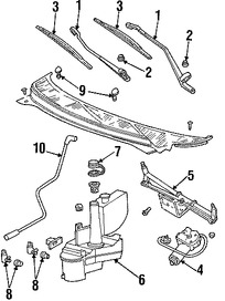 Foto de Brazo de Limpiaparabrisas Original para Ford Windstar Ford Freestar Mercury Marca FORD Nmero de Parte XF2Z17526AC