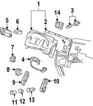 Foto de Interruptor Dimmer de Faro Original para Mercury  Ford Freestar Marca FORD Nmero de Parte 3F2Z11691AAA