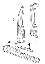 Foto de Pilar B de Carroceria Original para Ford Windstar Ford Freestar Mercury Marca FORD Nmero de Parte 3F2Z1724320AA