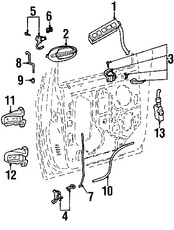 Foto de Bisagra de puerta Original para Ford Windstar Ford Freestar Mercury Marca FORD Nmero de Parte F88Z1622800AA