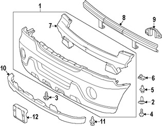 Foto de Cubierta del parachoques Original para Lincoln Aviator 2003 Marca FORD Nmero de Parte 3C5Z17D957CAA