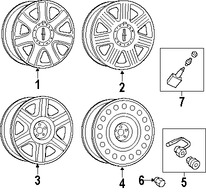 Foto de Ruedas Original para Lincoln Aviator 2003 2004 2005 Marca FORD Nmero de Parte 2C5Z1007AA