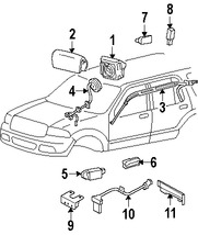 Foto de Sensor de impacto del Air Bag Original para Lincoln Aviator 2003 2004 2005 Marca FORD Nmero de Parte 6W4Z14B416A