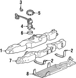 Foto de Soporte Tanque de Combustible Original para Ford Explorer Mercury Mountaineer Lincoln Aviator Marca FORD Nmero de Parte 1L2Z9054CA