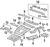 Foto de Travesano Plataforma de Piso Original para Ford Explorer Mercury Mountaineer Lincoln Aviator Marca FORD N�mero de Parte 8L2Z7811644A