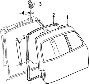 Foto de Puerta Trasera Original para Lincoln Aviator 2003 2004 2005 Marca FORD Nmero de Parte 2C5Z7840010AA