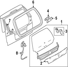 Foto de Soporte de Elevaci�n del Vidrio Trasero Original para Lincoln Aviator 2003 2004 2005 Marca FORD N�mero de Parte 3C5Z78406A10BA