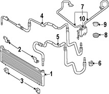 Foto de Manguera de Enfriado de Aceite Transmisin Automtica Original para Lincoln MKX 2007 2008 Ford Edge 2007 2008 Marca FORD Nmero de Parte 7T4Z7B028C