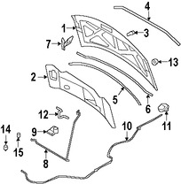 Foto de Sello del capo Original para Lincoln MKX 2007 2008 2009 2010 Marca FORD Nmero de Parte 7A1Z16B990A