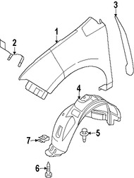 Foto de Enganche del protector de Guardafangos  Original para Ford  Mercury Lincoln Marca FORD Nmero de Parte W712196S300