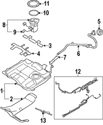 Foto de Cuello Depsito de Combustible Original para Ford Edge Lincoln MKX Marca FORD Nmero de Parte 7T4Z9034A