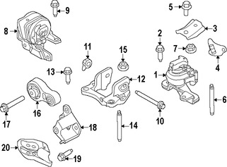 Foto de Soporte Amortiguador de Torque del Motor Original para Ford Edge Lincoln MKX Marca FORD Nmero de Parte BT4Z6E042A