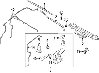 Foto de Boquilla del Limpiaparabrisas Original para Ford Edge Lincoln MKX Marca FORD Nmero de Parte BT4Z17603A