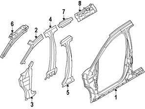 Foto de Pilar B de Carroceria Original para Ford Edge Lincoln MKX Marca FORD Nmero de Parte CT4Z7824301A