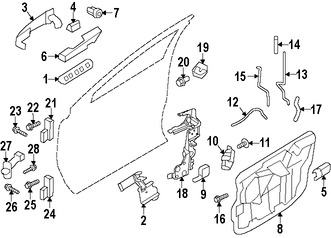 Foto de Cable de Cerrojo de Puerta Original para Ford Edge Lincoln MKX Marca FORD Nmero de Parte 7T4Z78221A00B