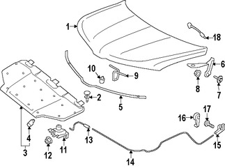 Foto de Clip del aislamiento del capo Original para Ford  Lincoln Marca FORD N�mero de Parte W709688S300
