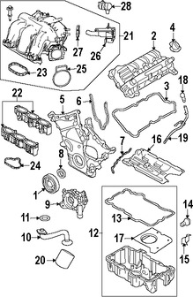 Foto de Mltiple de Admisin del Motor Original para Ford Fusion Ford Escape Mercury Milan Mercury Mariner Mercury Sable Lincoln Zephyr Marca FORD Nmero de Parte 3F1Z9424AC