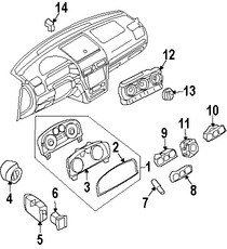 Foto de Lente de Panel de Instrumentos Original para Ford Fusion Mercury Milan Marca FORD Nmero de Parte 6E5Z10887AA