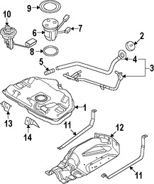 Foto de Unidad Emisora del Tanque de Combustible Original para Mercury Milan Ford Fusion Lincoln MKZ Marca FORD Nmero de Parte 7E5Z9A299T