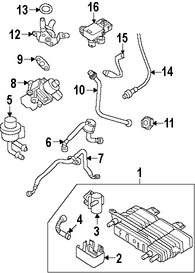 Foto de Sensor de Presion Absoluta Original para Ford Fusion Mercury Milan Mercury Mariner Lincoln Zephyr Marca FORD Nmero de Parte 6E5Z9F479BA