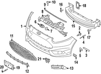 Foto de Cubierta del parachoques Original para Ford Fiesta 2014 2015 2016 2017 Marca FORD Remanufacturado Nmero de Parte D2BZ17757BB