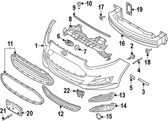 Foto de Cubierta del parachoques Original para Ford Fiesta 2014 2015 2016 2017 Marca FORD Remanufacturado N�mero de Parte D2BZ17757AB