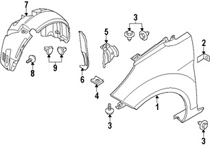 Foto de Guardafango Original para Ford Fiesta Marca FORD Nmero de Parte BE8Z16005A