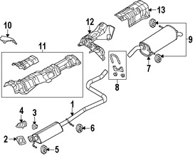 Foto de Protector de Calor Escape Original para Ford Fiesta 2014 2015 2016 2017 Marca FORD N�mero de Parte C1BZ9N454B