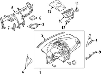 Foto de Cobertura Panel de Instrumentos Original para Ford Fiesta Marca FORD Nmero de Parte BE8Z58042A82AA