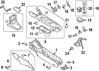 Foto de Consola Central Original para Ford Fiesta Marca FORD N�mero de Parte BE8Z54045A36AB