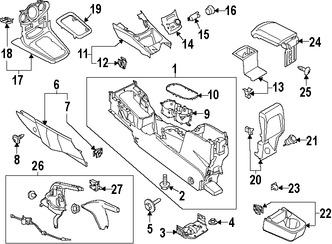 Foto de Consola Central Original para Ford Fiesta 2014 2015 2016 2017 Marca FORD N�mero de Parte D2BZ58045A36BD