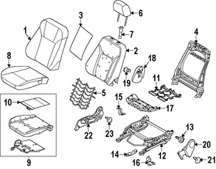 Foto de Respaldo de Asiento Original para Ford Fiesta 2014 2015 2016 2017 Marca FORD N�mero de Parte F2BZ5464416BB