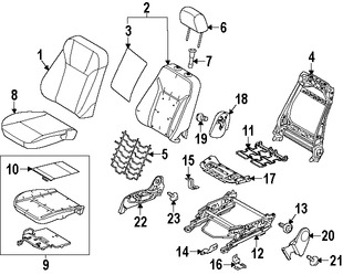 Foto de Cojin de respaldo de Asiento Original para Ford Fiesta 2014 2015 2016 2017 Marca FORD N�mero de Parte D2BZ5464810D