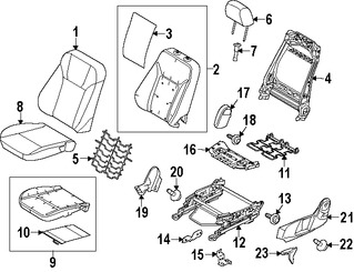 Foto de Cubierta de Asiento Original para Ford Fiesta 2014 2015 2016 2017 Marca FORD Nmero de Parte F2BZ5462901CC