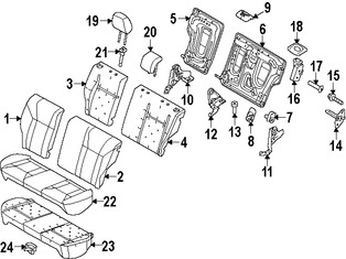 Foto de Reposacabezas Original para Ford Fiesta 2014 2015 2016 2017 Marca FORD Nmero de Parte D2BZ54611A08EB