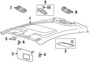 Foto de Techo Interior Original para Ford Fiesta 2014 2015 2016 2017 Marca FORD N�mero de Parte D2BZ5451916AC